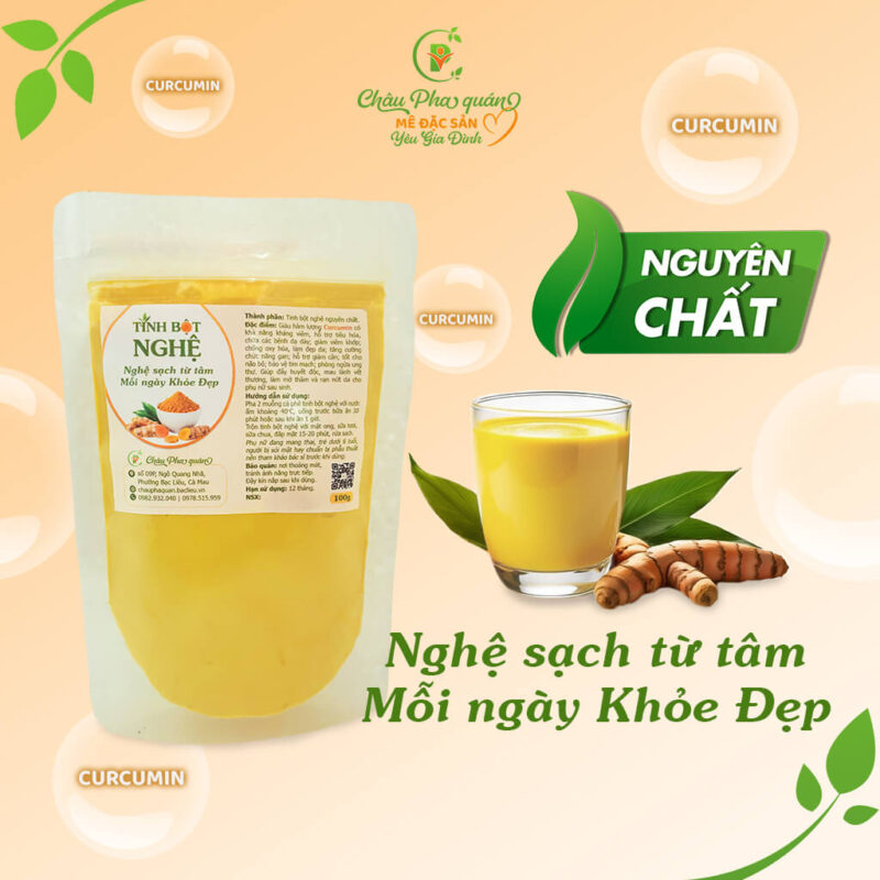 Tinh bột nghệ Châu Pha quán 100g nguyên chất