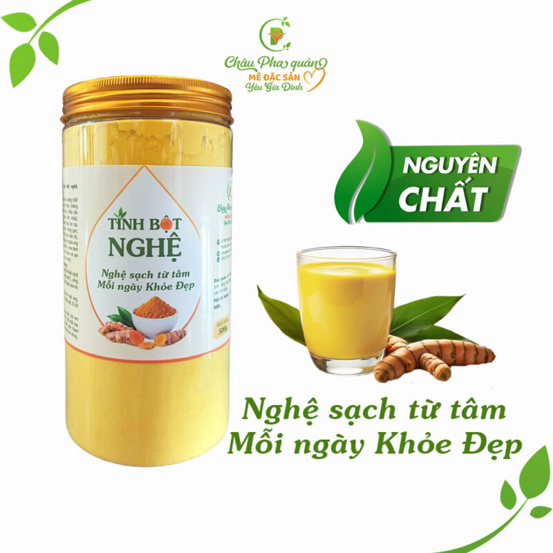 Tinh Bột Nghệ nguyên chất 500g Châu Pha quán Bạc Liêu giúp hỗ trợ dạ dày, làm đẹp và nhiều lợi ích cho sức khỏe